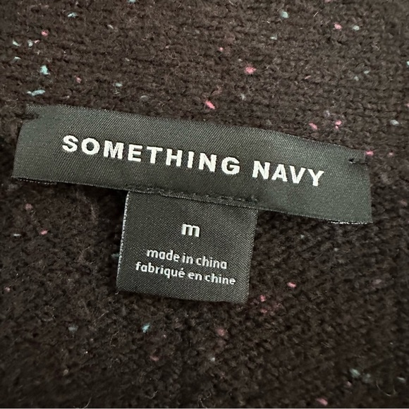 Something Navy Speckled Gray Oversized Grandpa Cardigan, Medium - Picture 8 of 8